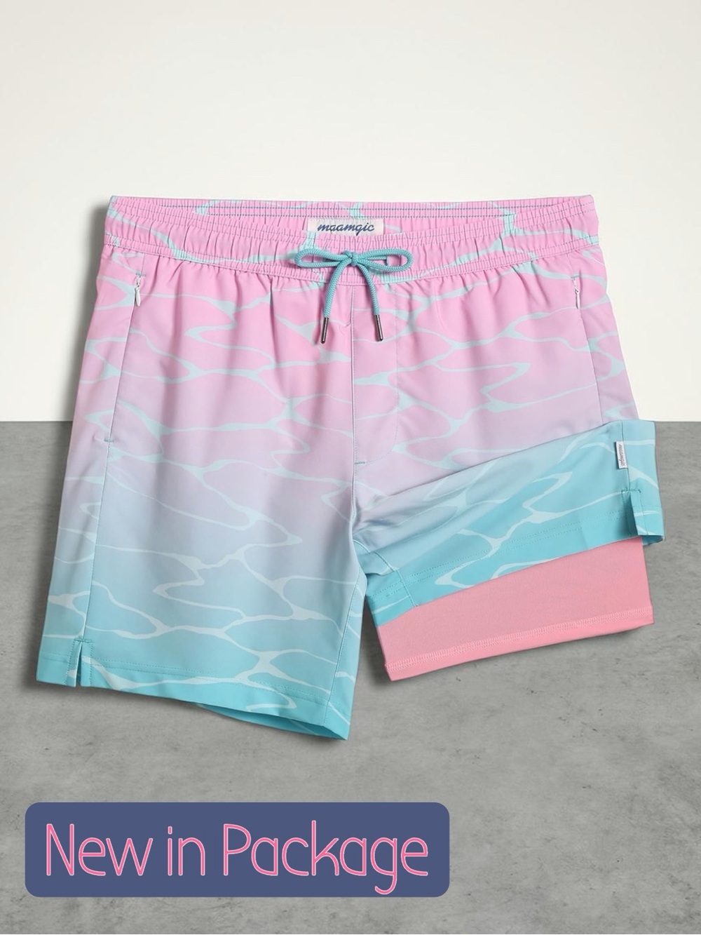 🌊🏖️🩳 maamgic Men’s 2-in-1 Swim Trunks – 7” Board Shorts - XXL